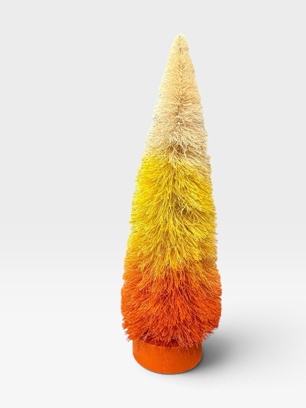 Large Candy Corn Bottle Brush Tree 12” Halloween Sisal Holiday Decor